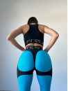 Леггинсы FITRUN Leggings Super Nuts Push-Up "Sky Blue Relief"