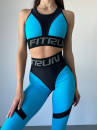 Леггинсы FITRUN Leggings Super Nuts Push-Up "Sky Blue Relief"