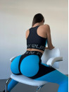 Леггинсы FITRUN Leggings Super Nuts Push-Up "Sky Blue Relief"