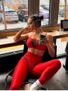 Leggings FITRUN Leggings SPIDER EVA "Red"