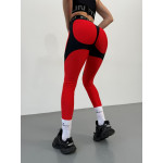 Leggings FITRUN Leggings Super Nuts Push-Up "Red"
