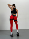 Leggings FITRUN Leggings Super Nuts Push-Up "Red"