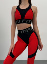 Leggings FITRUN Leggings Super Nuts Push-Up "Red"