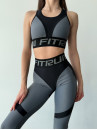 Leggings FITRUN Leggings Super Nuts Push-Up "Silver"