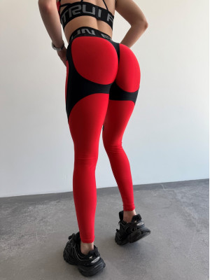 Легінси FITRUN Leggings Super Nuts Push-Up "Shine Bordo"