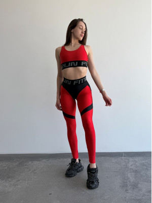 Легінси FITRUN Leggings Super Nuts Push-Up "Shine Bordo"