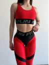 Leggings FITRUN Leggings Super Nuts Push-Up "Shine Bordo"