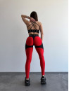 Leggings FITRUN Leggings Super Nuts Push-Up "Shine Bordo"