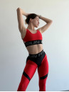 Легінси FITRUN Leggings Super Nuts Push-Up "Shine Bordo"