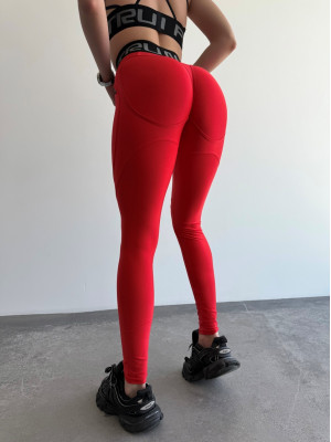 Легінси FITRUN Leggings Super Nuts Push-Up "Total Shine Bordo"