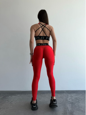 Легінси FITRUN Leggings Super Nuts Push-Up "Total Shine Bordo"