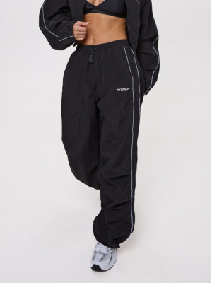 Жіночі вітрозахисні штани FITRUN Women's Woven Track Pants "Black"