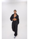 Жіночі вітрозахисні штани FITRUN Women's Woven Track Pants "Black"