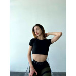 Shortened Rashguard FITRUN Mini Rash T-shirt "Black"