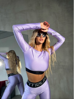 Укороченный рашгард FITRUN Rashguard Midi "Shine Lilac"