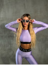 Укорочений рашгард FITRUN Rashguard Midi "Shine Lilac"