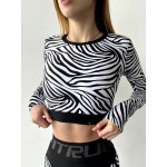 Long Sleeve Top FITRUN Long Sleeve Midi "Zebra"