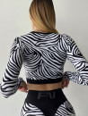 Long Sleeve Top FITRUN Long Sleeve Midi "Zebra"