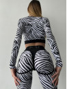 Long Sleeve Top FITRUN Long Sleeve Midi "Zebra"
