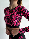 Shortened Rashguard FITRUN Rashguard Midi "Leo Pink"