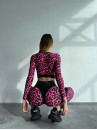 Укорочений рашгард FITRUN Rashguard Midi "Leo Pink"