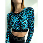 Long Sleeve Top FITRUN Long Sleeve Midi "Leo Blue"