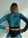 Shortened Rashguard FITRUN Rashguard Midi "Leo Blue"