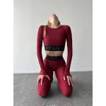 Long Sleeve Top FITRUN Long Sleeve Midi Brand "Beet Red"