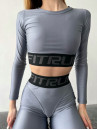 Укорочений рашгард FITRUN Rashguard Midi Brend "Shine Silver"