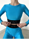 Shortened Rashguard FITRUN Rashguard Midi Brend "Shine Azure"