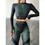 Shortened Rashguard FITRUN Rashguard Midi Open Back "Matrix"