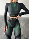 Укорочений рашгард FITRUN Rashguard Midi Open Back "Matrix"