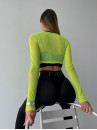 Shortened Rashguard FITRUN Rashguard Midi Mesh "Neon Green"