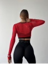 Shortened Rashguard FITRUN Rashguard Midi Mesh "Red"