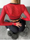 Укороченный рашгард FITRUN Rashguard Midi Mesh "Red"