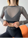 Укороченный рашгард FITRUN Rashguard Midi Mesh "Gray"