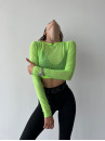 Укороченный рашгард FITRUN Rashguard Midi Spider Mesh "Neon Green"