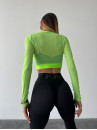 Укороченный рашгард FITRUN Rashguard Midi Spider Mesh "Neon Green"