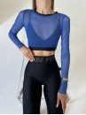 Shortened Rashguard FITRUN Rashguard Midi Mesh "Blue"