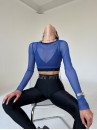 Shortened Rashguard FITRUN Rashguard Midi Mesh "Blue"