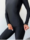 Extended Rashguard FITRUN Rashguard Long "Total Black"