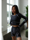 Shortened Rashguard FITRUN Rashguard Active "Black"