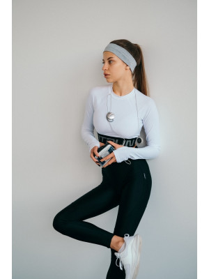 Long Sleeve Top FITRUN Long Sleeve Midi Open Back "Total White"