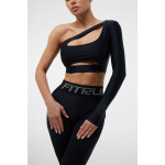 Shortened Rashguard FITRUN Rashguard Racy "Total Black"