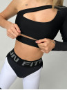 Shortened Rashguard FITRUN Rashguard Racy "Total Black"