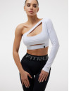 Топ с длинным рукавом FITRUN Long Sleeve Racy "Total White"