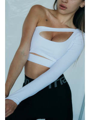 Укороченный рашгард FITRUN Rashguard Racy "Total White"