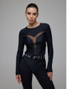 Long-sleeved top FITRUN Long Sleeve Y "Total Black"