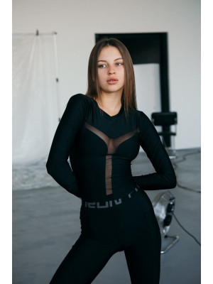 Укорочений рашгард FITRUN Rashguard Y "Total Black"