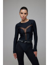 Топ з довгим рукавом FITRUN Long Sleeve Y "Total Black"